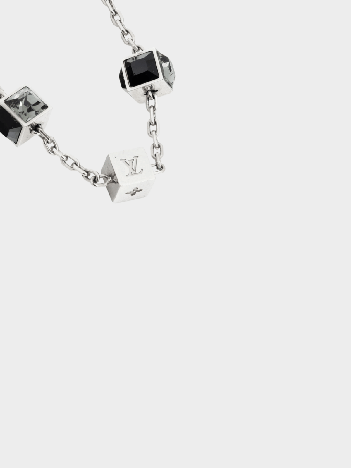 Louis Vuitton 2010s Gamble Multi-Colour Crystal Chain Necklace