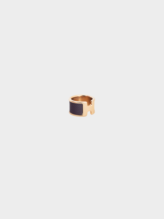 Hermes 2010s Berry Olympe Large Model Cassis Madame Calfskin GHW Ring