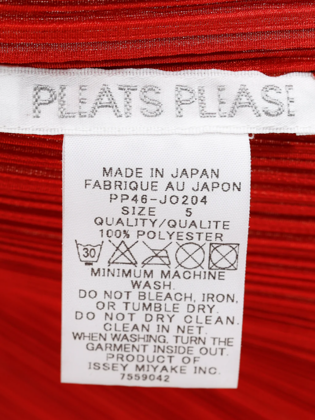 Issey Miyake Pleats Please 2000s Rust Red Pleated Open-Front Cardigan