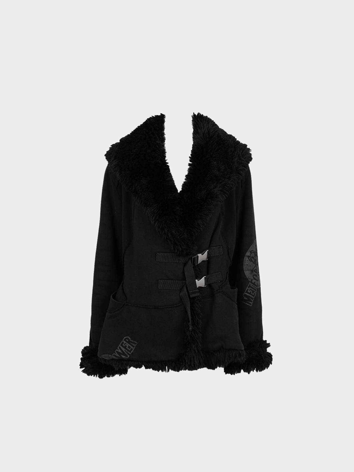Issey Miyake FW 2004 Black Shearling Jacket