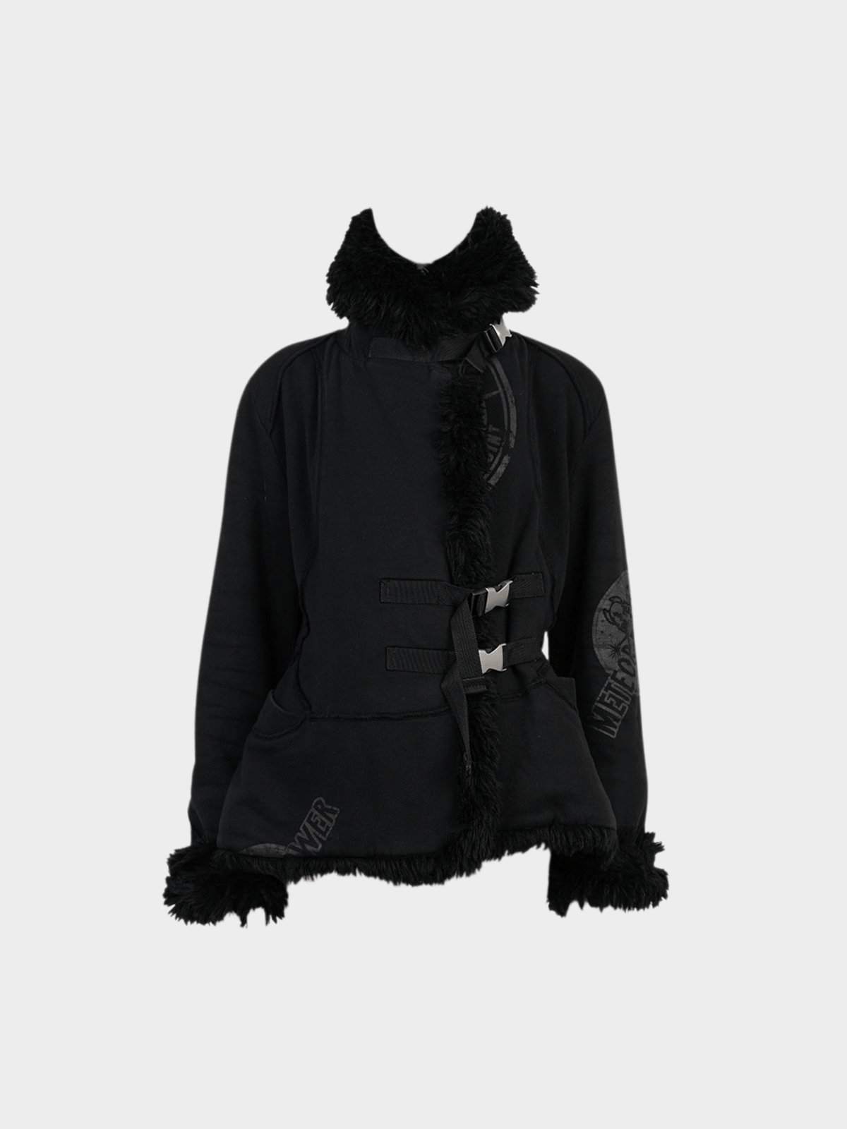 Issey Miyake FW 2004 Black Shearling Jacket