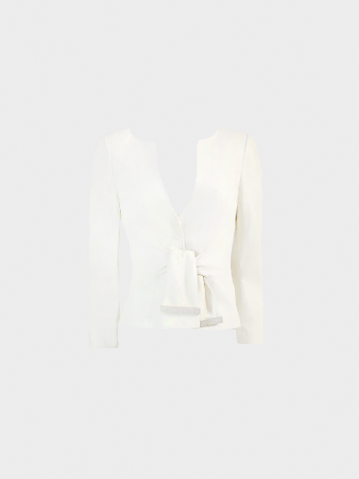 Valentino 2000s Beige Leather Tie Up Jacket