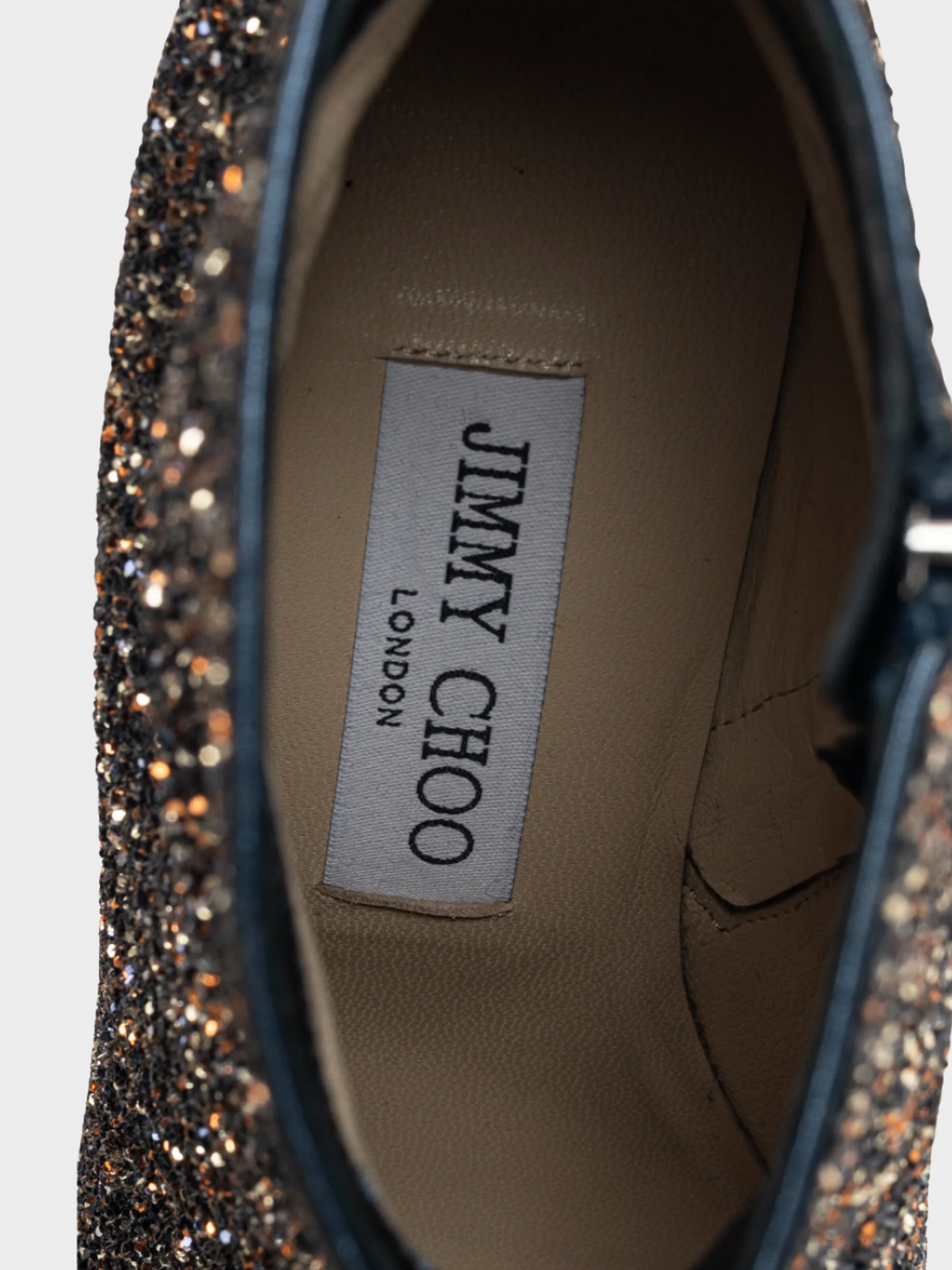 Jimmy Choo 2000s Hanover 65 Amethyst Mix Twinkle Glitter Buckled Booties
