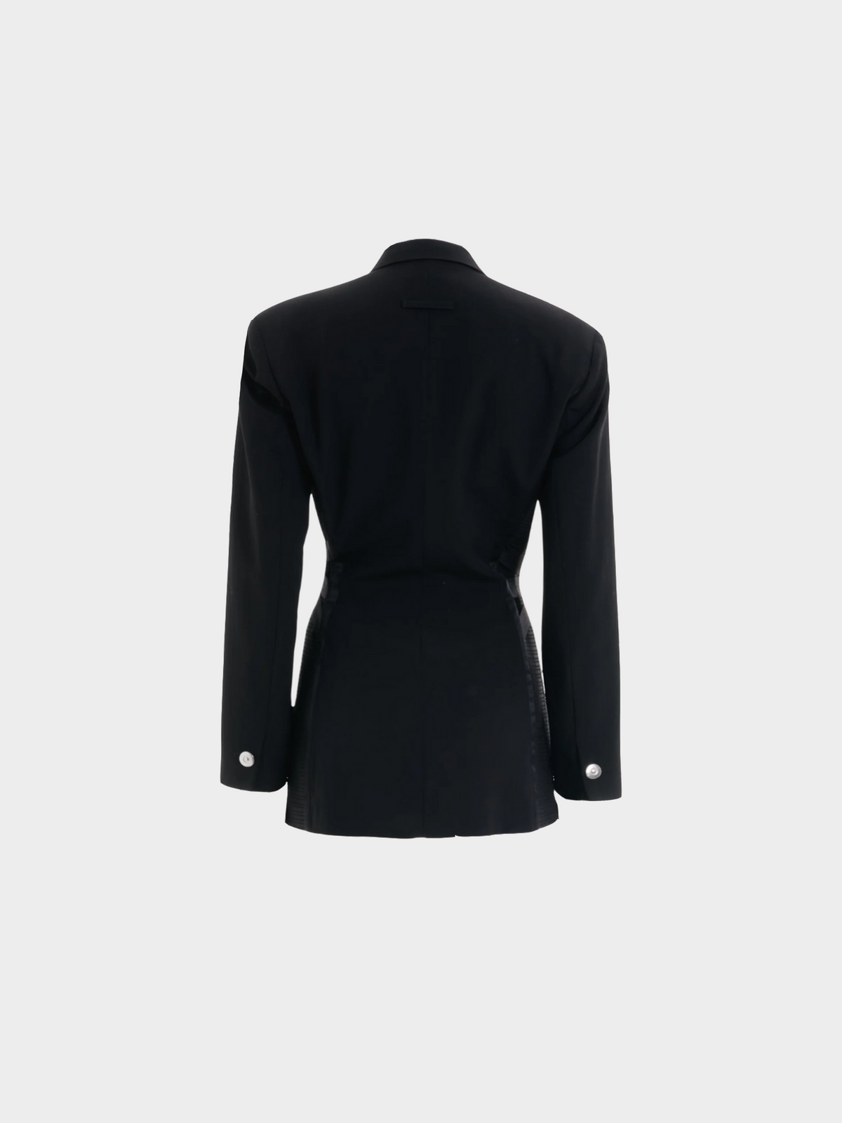 Jean Paul Gaultier SS 1992 Black Wool Double Breasted Bondage Jacket