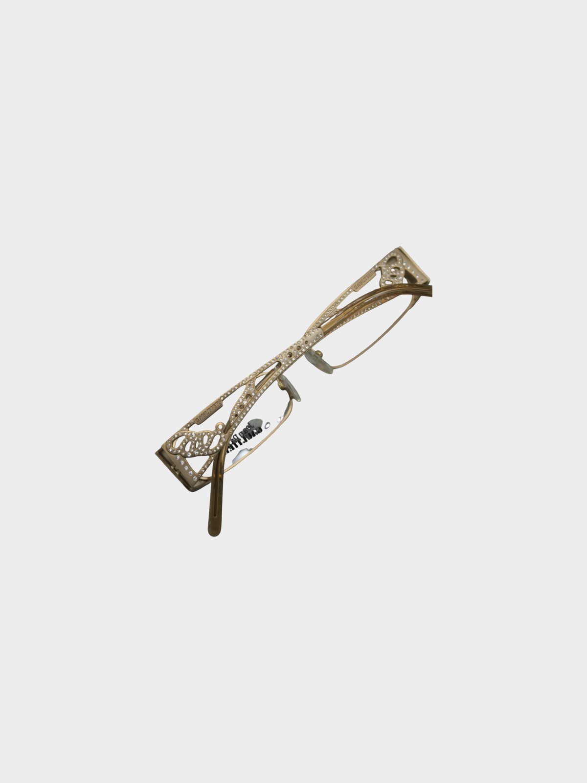 Jean Paul Gaultier 2000s Gold Metal Eyeglasses