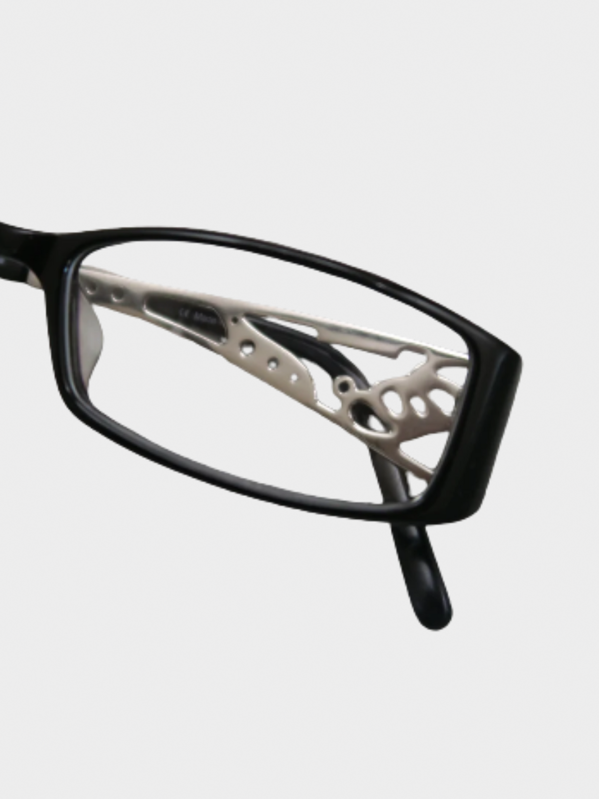 Jean Paul Gaultier 2000s Black Acetate and Metal Eyeglasses