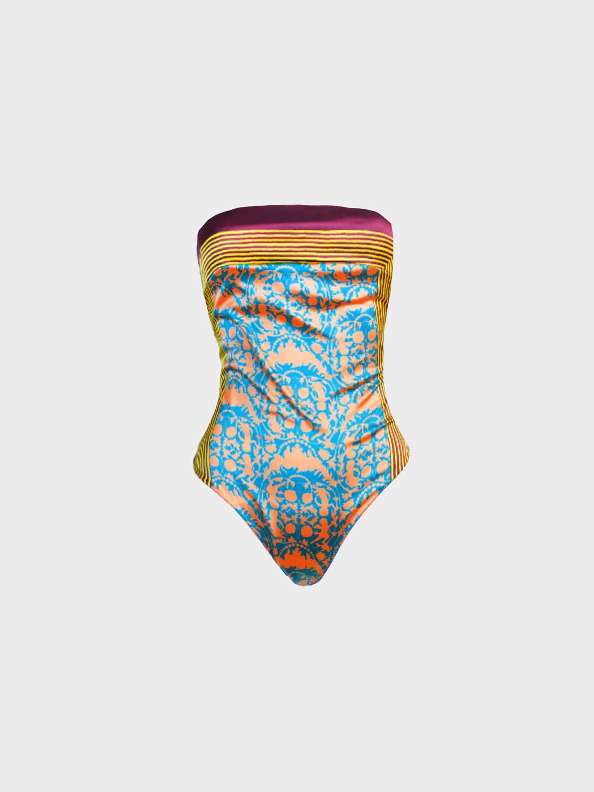 Jean Paul Gaultier 1990s Multicoloured Printed One Piece Swimsuit