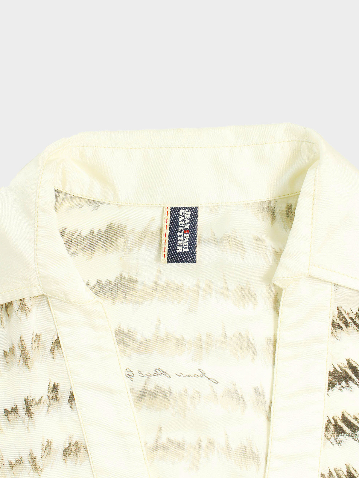 Jean Paul Gaultier 1990s Mesh Striped Long-sleeved Top