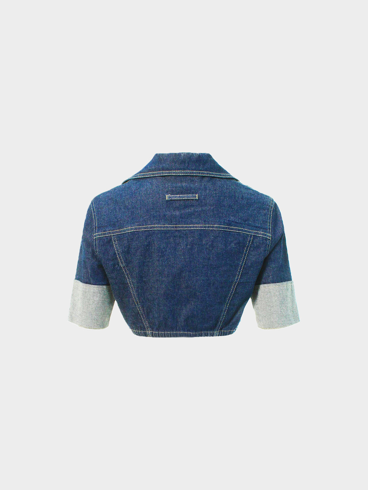 Jean Paul Gaultier 1990s Safety Pin Denim Cropped Jacket