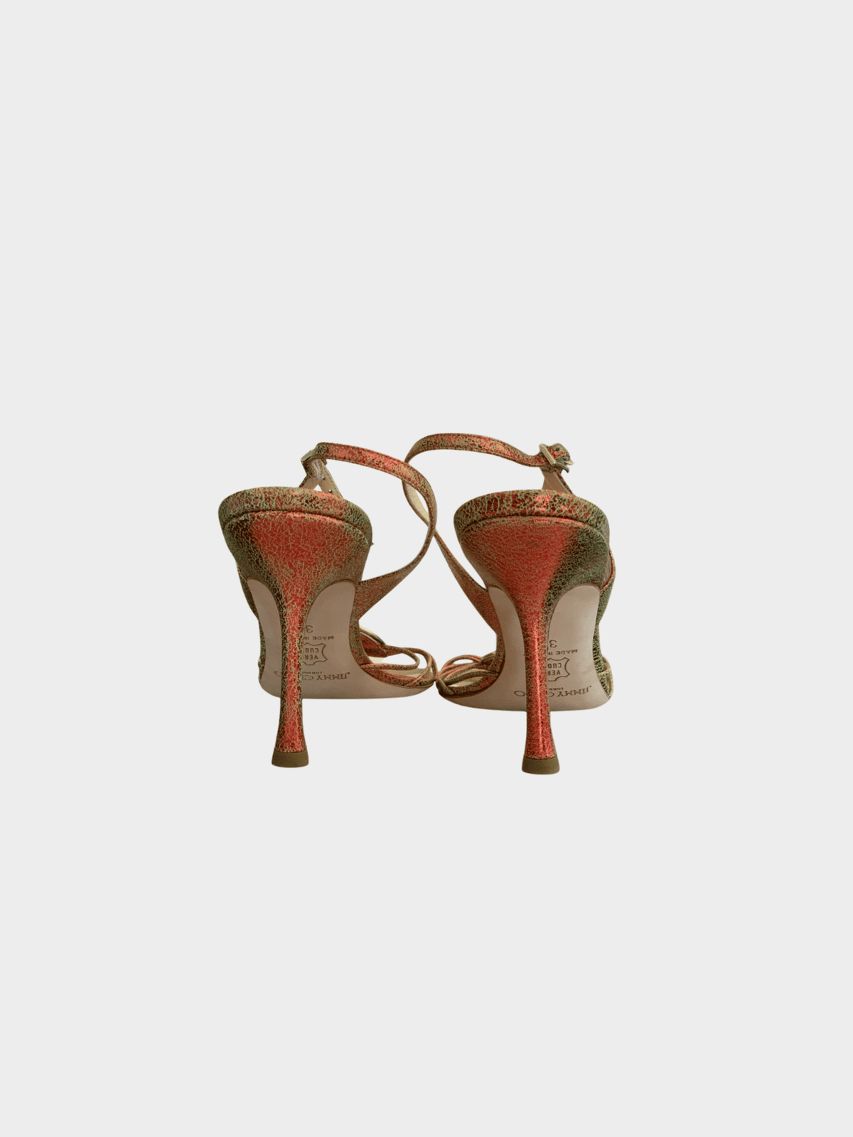 Jimmy Choo 2000s Gold Embellished Sandals