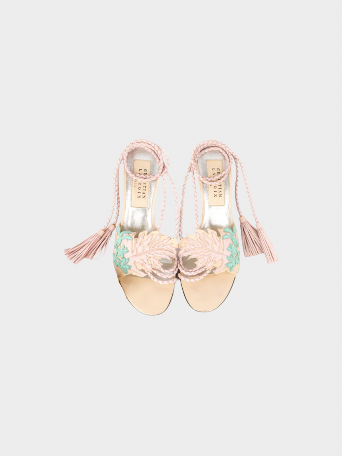 Christian Lacroix 2000s Floral Kitten Heels