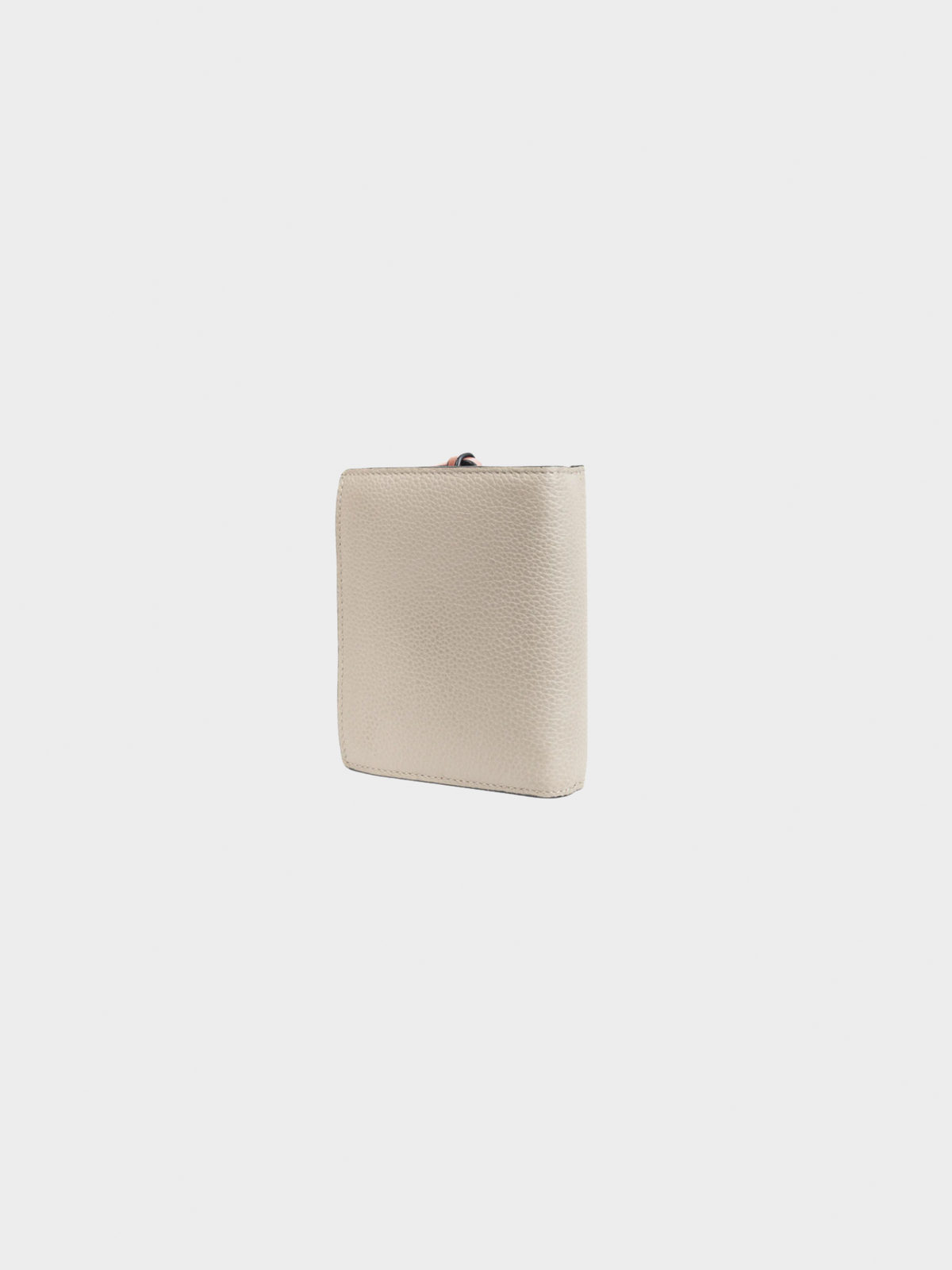 Loewe 2010s Light Oat and Honey Leather Compact Bifold Wallet