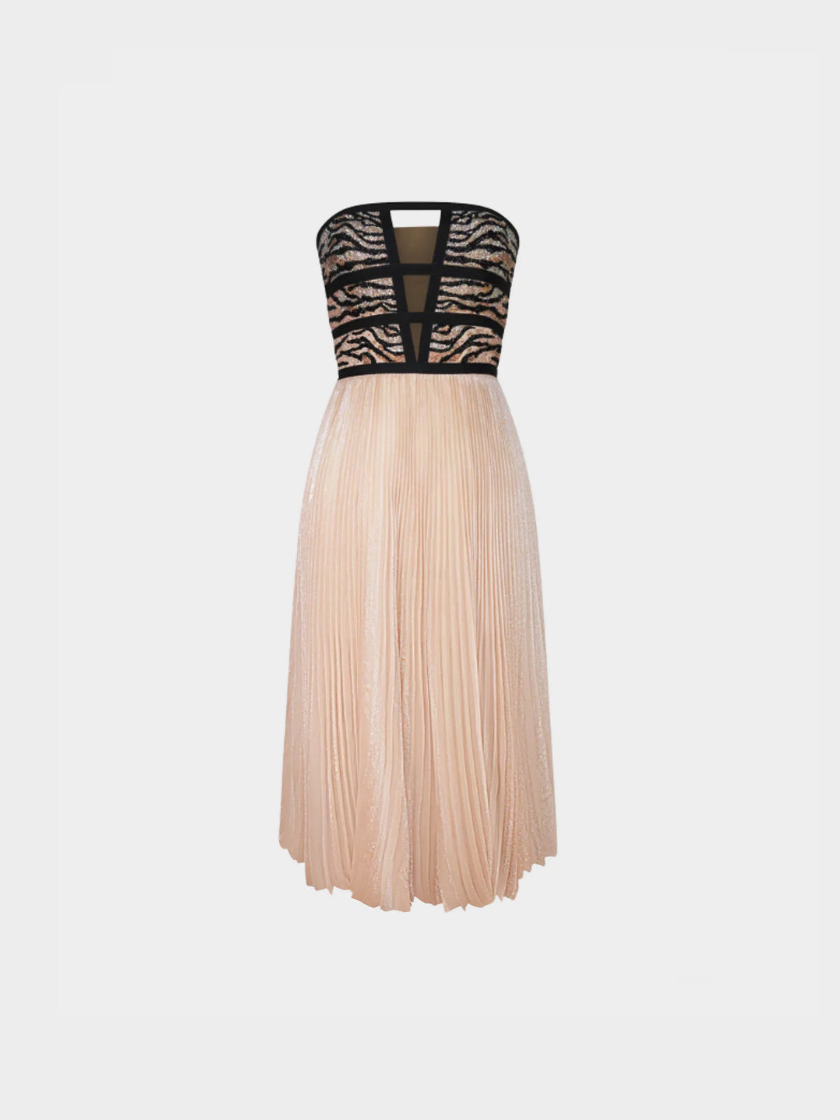 Loris Azzaro FW 2015 Black and Peach Haute Couture Dress