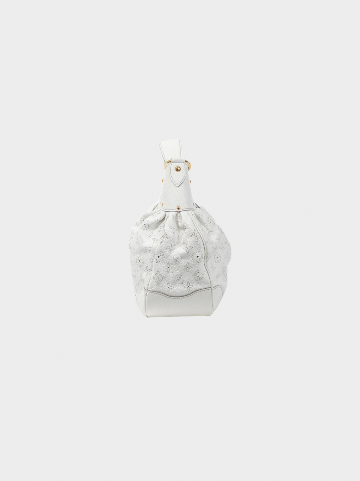 Louis Vuitton 2009 Solar GM White Mahina Perforated Leather Hobo