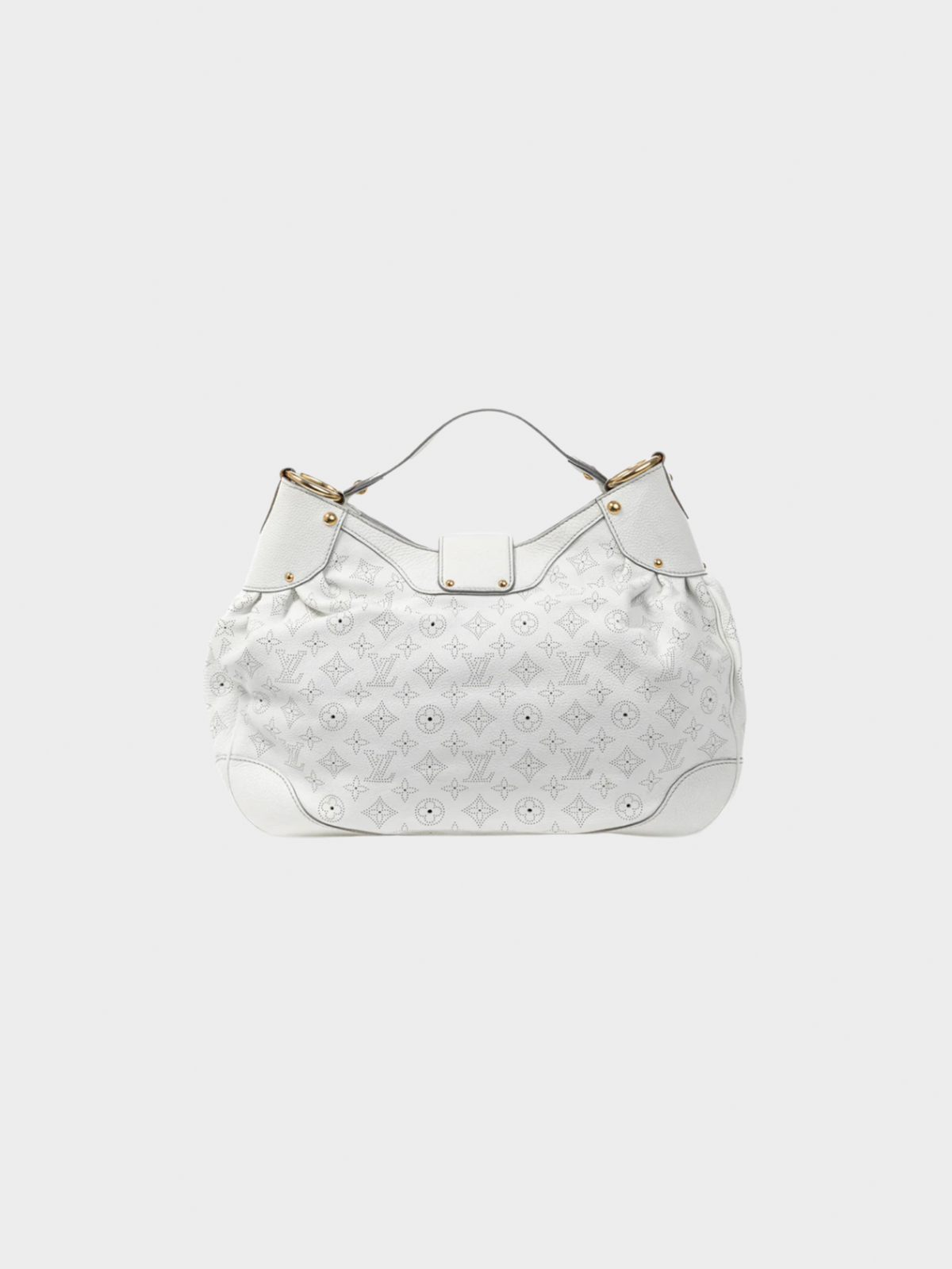 Louis Vuitton 2009 Solar GM White Mahina Perforated Leather Hobo
