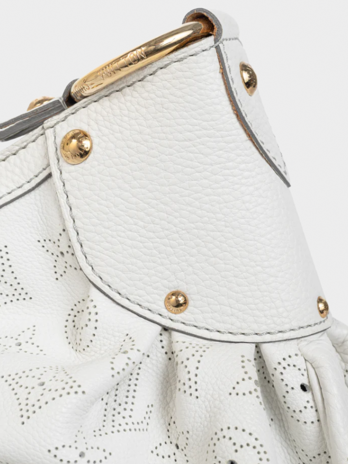 Louis Vuitton 2009 Solar GM White Mahina Perforated Leather Hobo