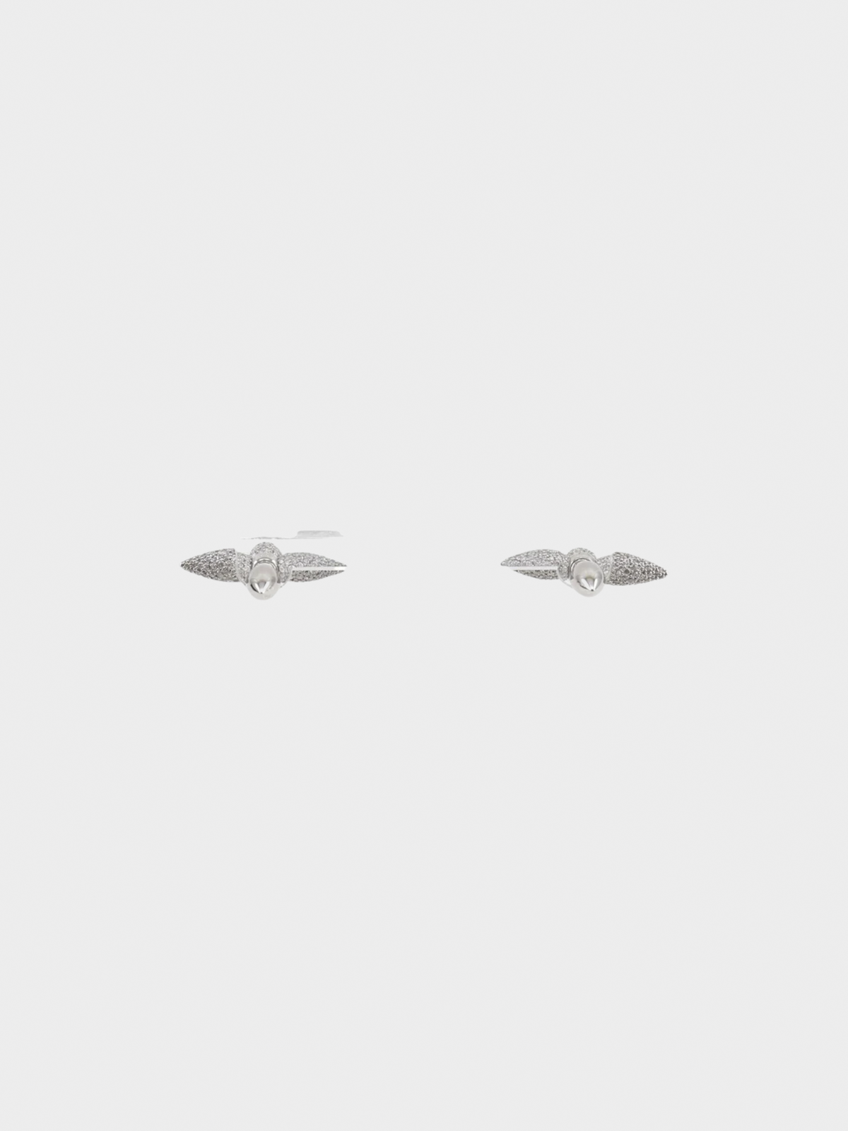 Louis Vuitton 2020s Silver Rhinestone Logo Earrings