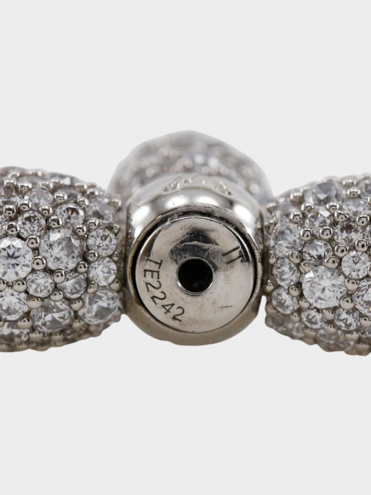 Louis Vuitton 2020s Silver Rhinestone Logo Earrings