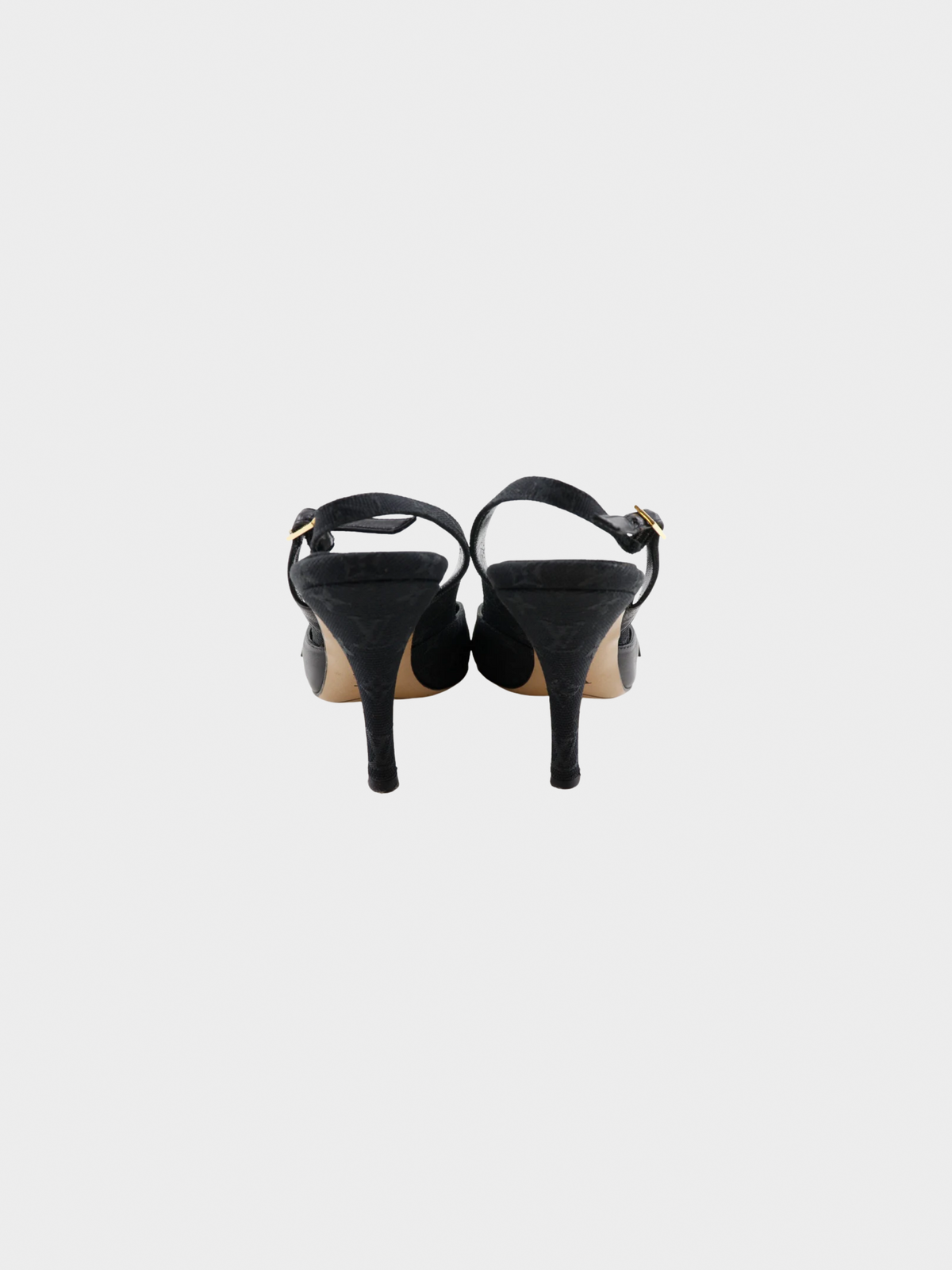 Louis Vuitton 2000s Black Monogram Stiletto Pumps