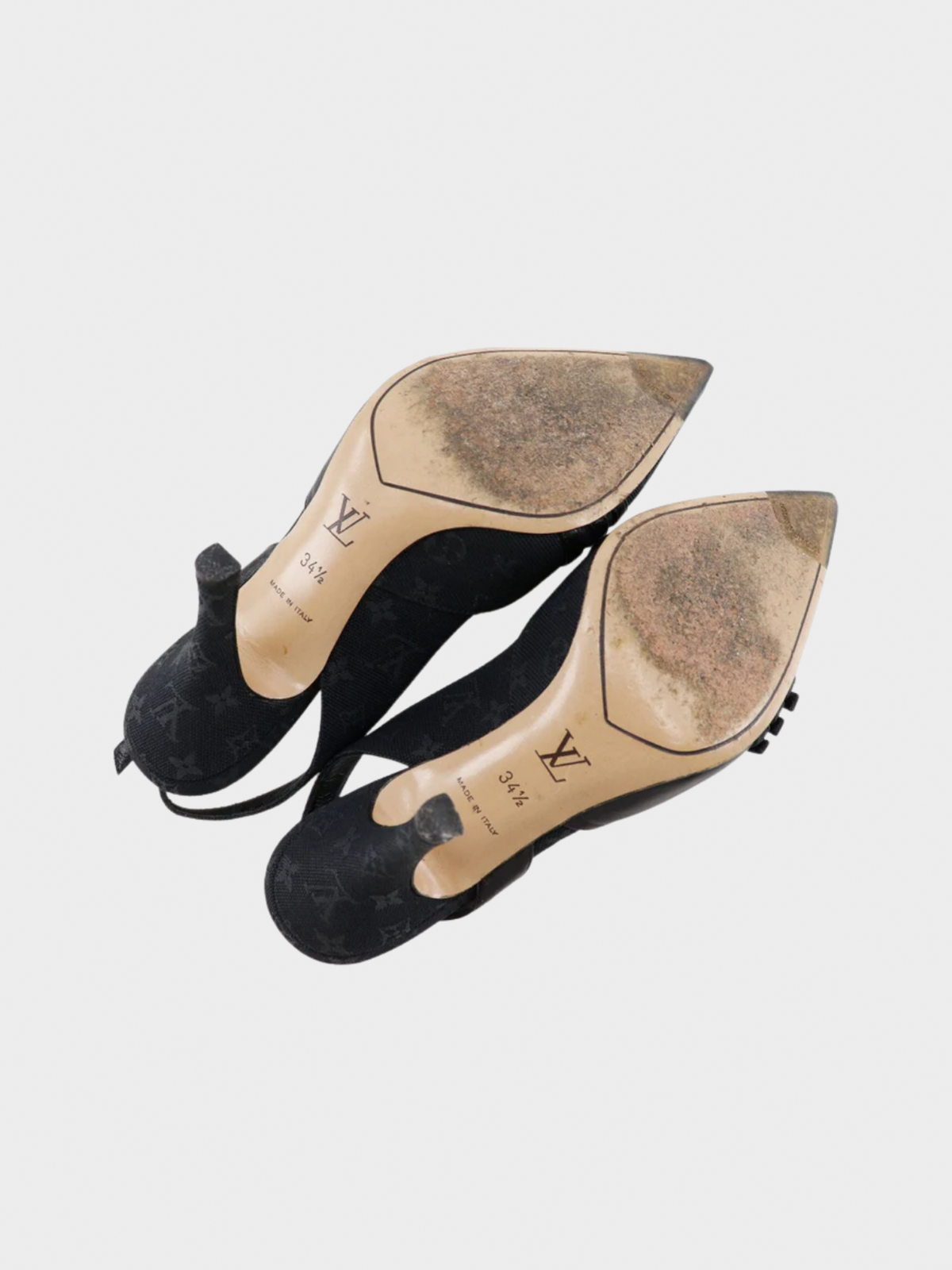 Louis Vuitton 2000s Black Monogram Stiletto Pumps