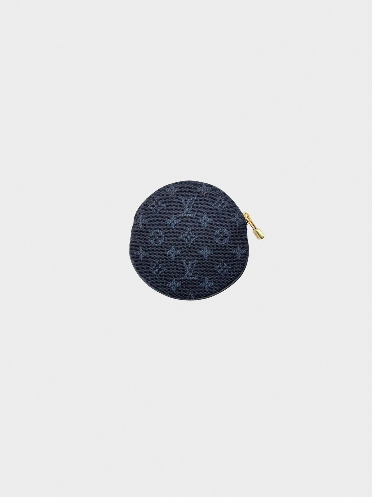 Louis Vuitton 2003 Monogram Denim Circle Bag Pouch
