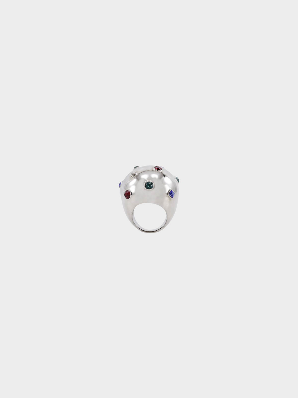 Louis Vuitton 1980s Silver Planet Cocktail Ring