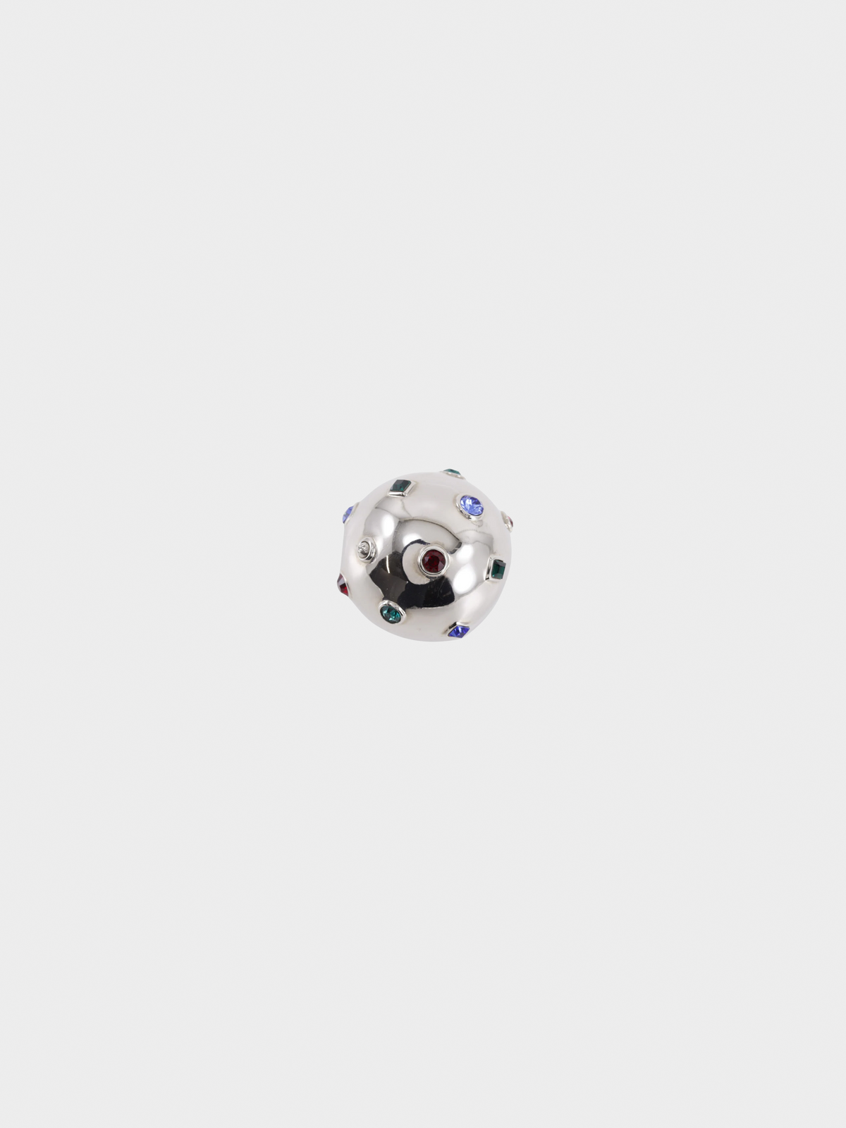 Louis Vuitton 1980s Silver Planet Cocktail Ring