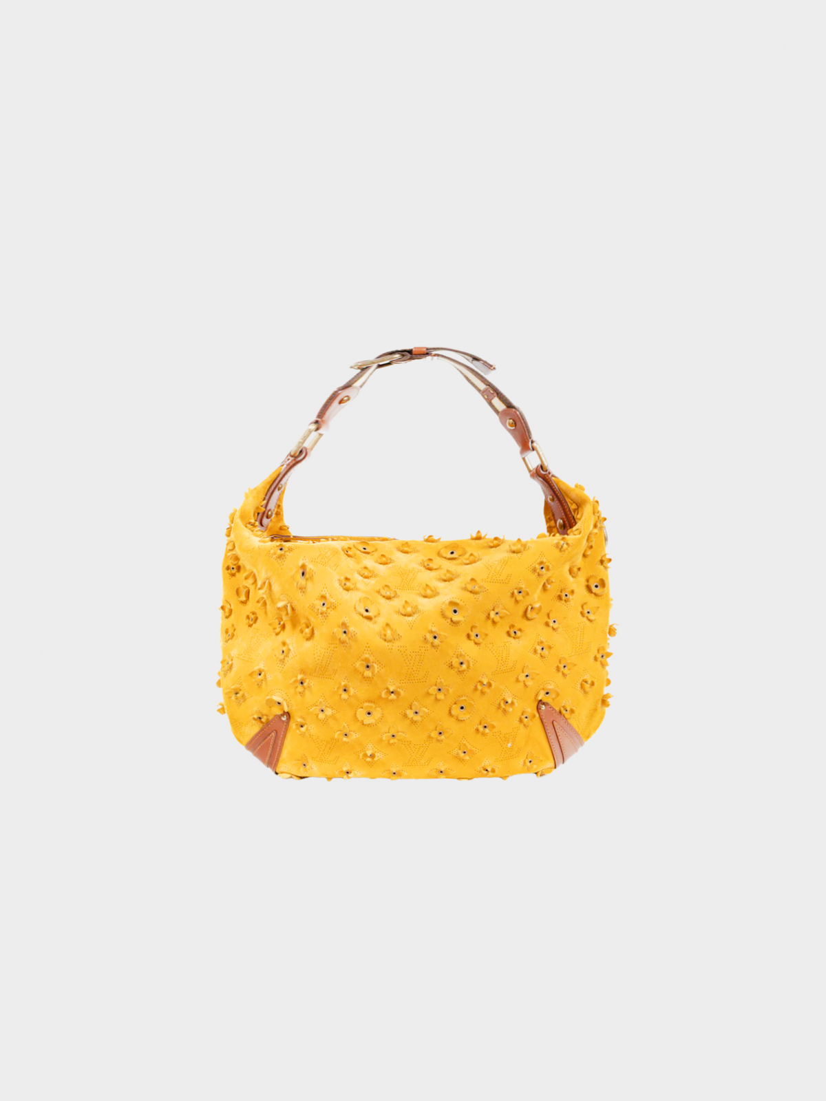 Louis Vuitton SS 2006 Onatah Fleurs GM Mais Suede Hobo Bag