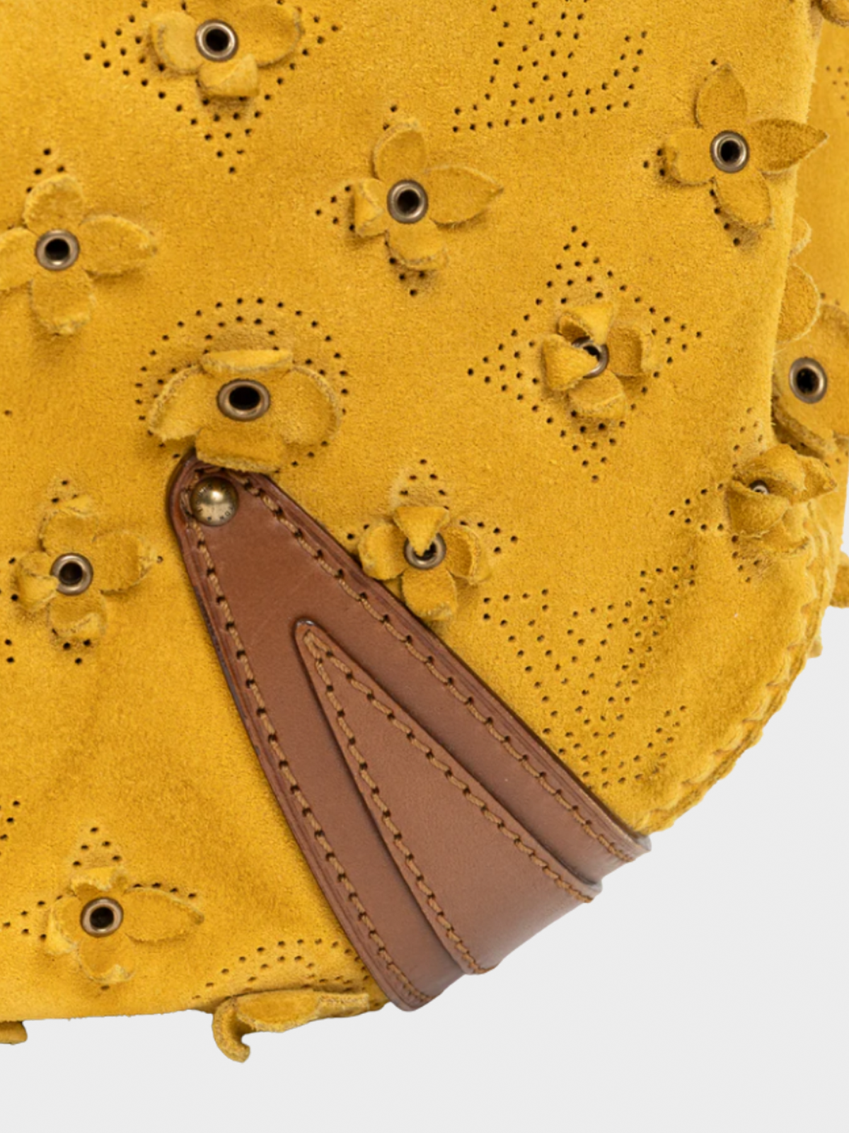 Louis Vuitton SS 2006 Onatah Fleurs GM Mais Suede Hobo Bag