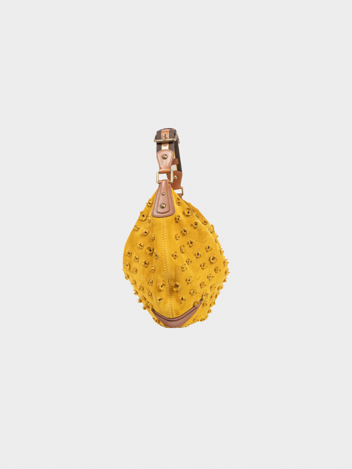 Louis Vuitton SS 2006 Onatah Fleurs GM Mais Suede Hobo Bag