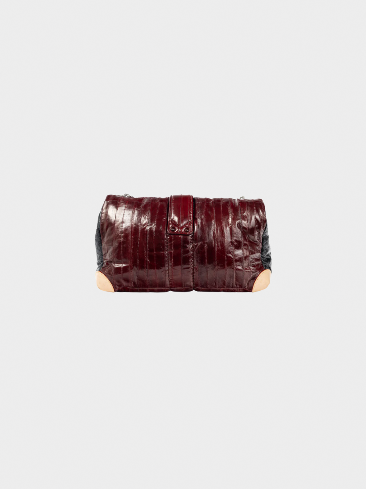 Louis Vuitton SS 2015 Runway Cloud Clutch GM Burgundy Eelskin Foldover Bag