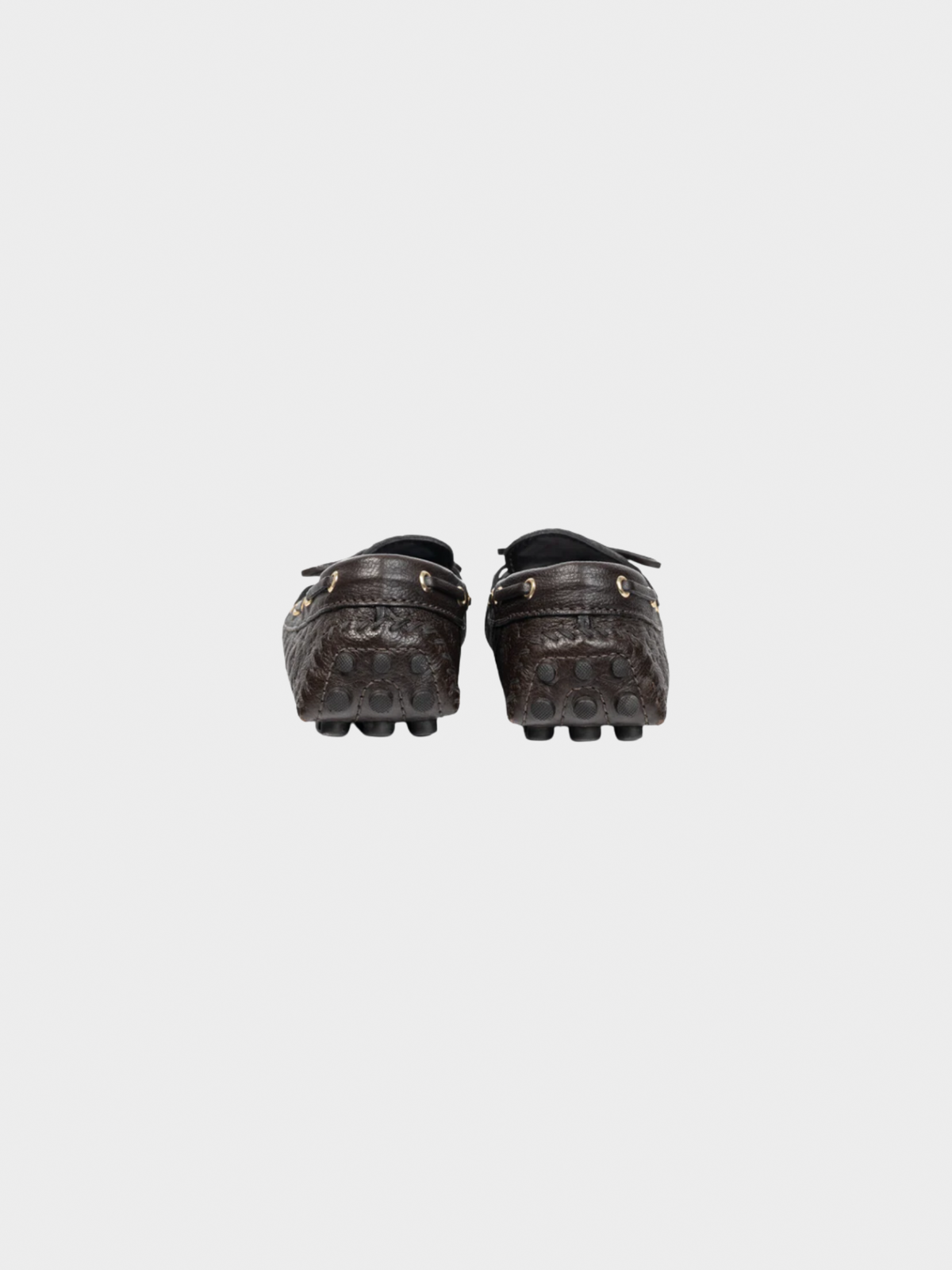 Louis Vuitton 2012 Gloria Brown Monogram-Embossed Leather Flat Loafers