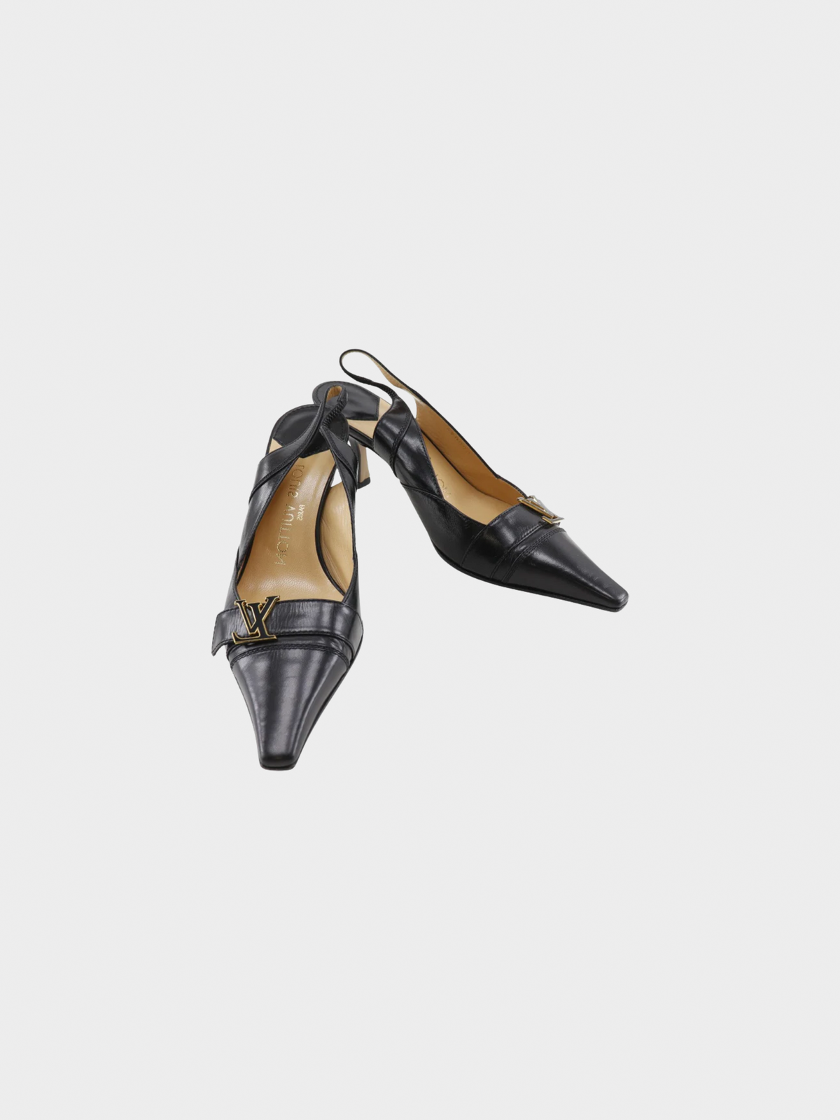 Louis Vuitton 2000s Logo Pointed Toe Pumps