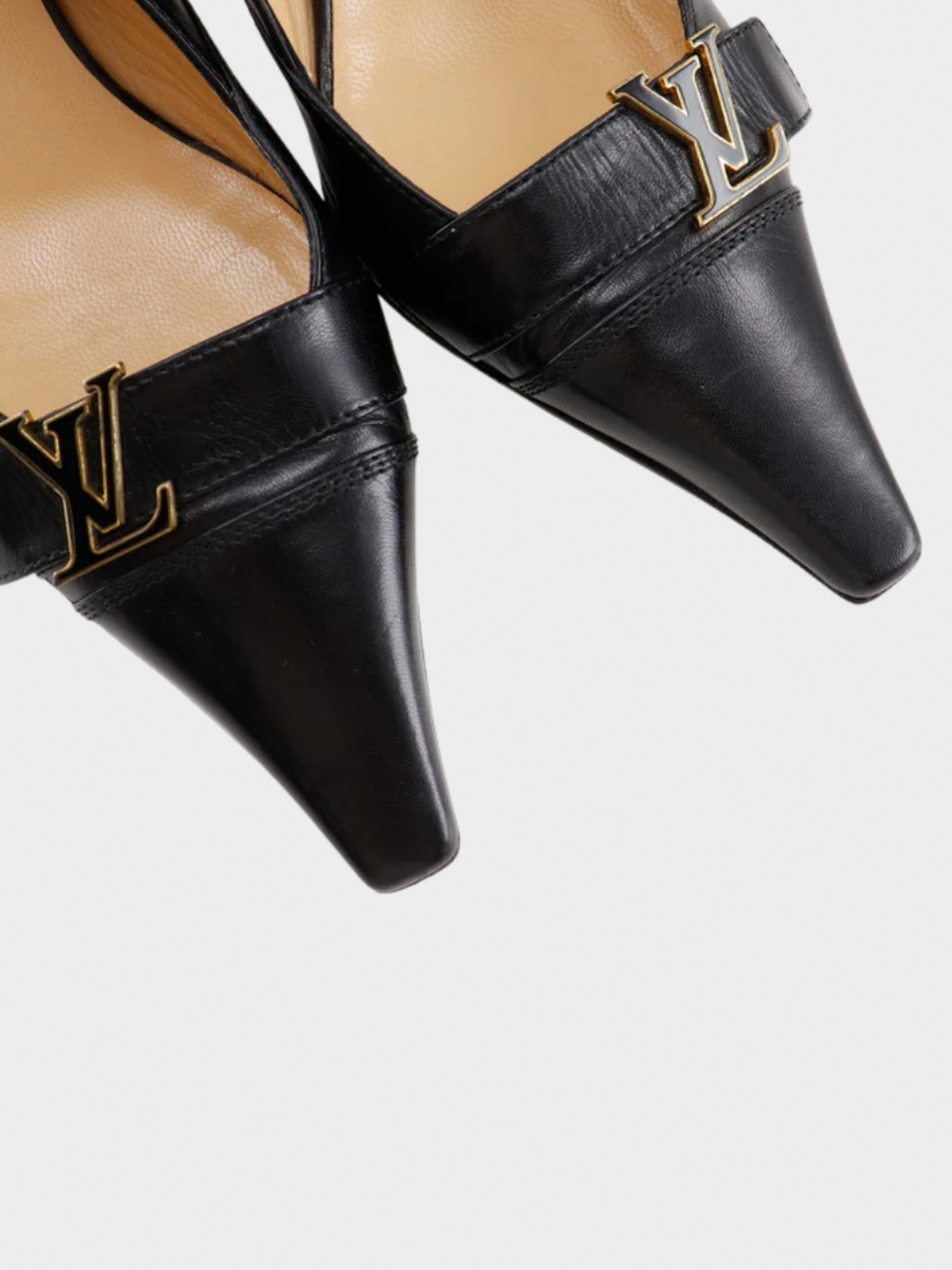 Louis Vuitton 2000s Logo Pointed Toe Pumps