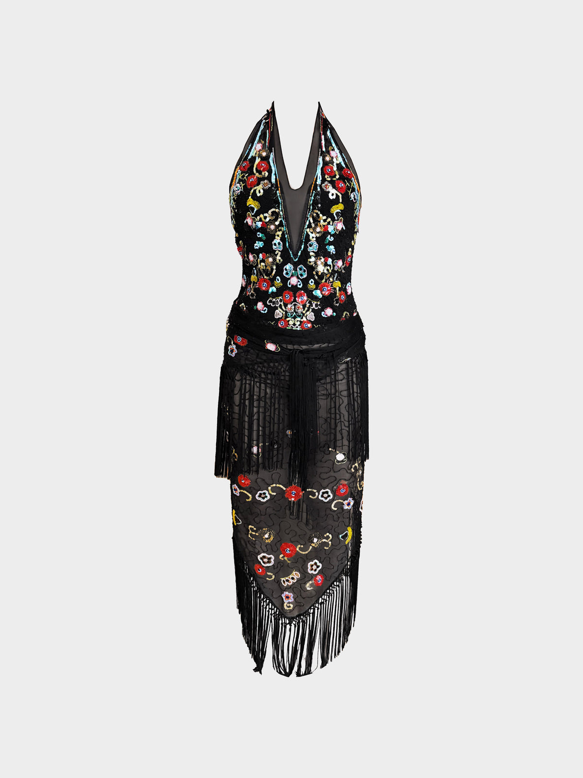 La Perla 1990s Embellished Ensemble with Top and Scarf