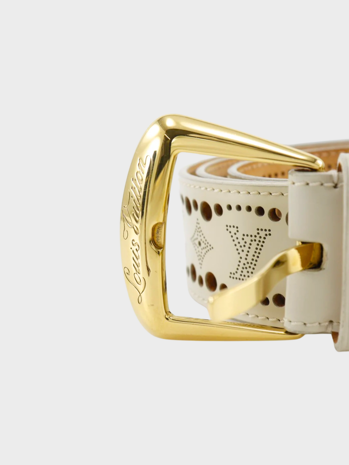 Louis Vuitton 2010 Beige Santur Phoenix Belt