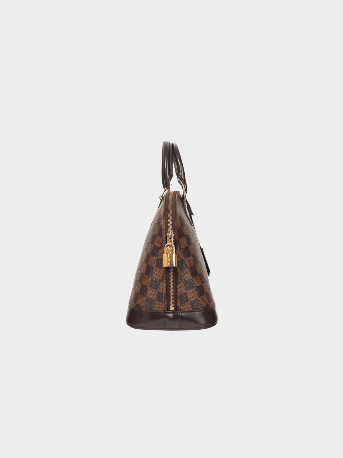 Louis Vuitton 2016 Brown Alma PM Damier Ebene Canvas Tote
