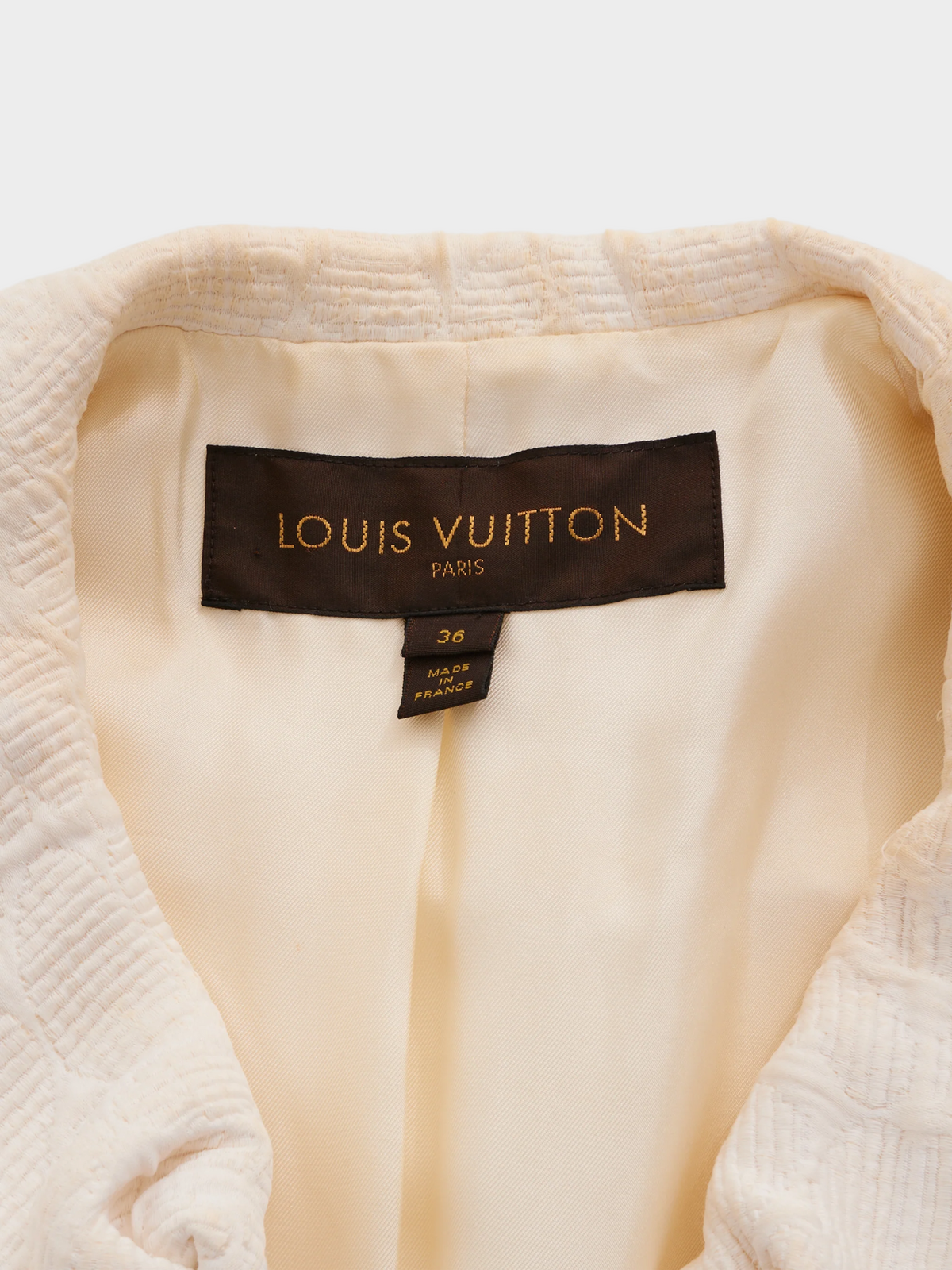 Louis Vuitton 2000s White Embellished Short Sleeve Jacket