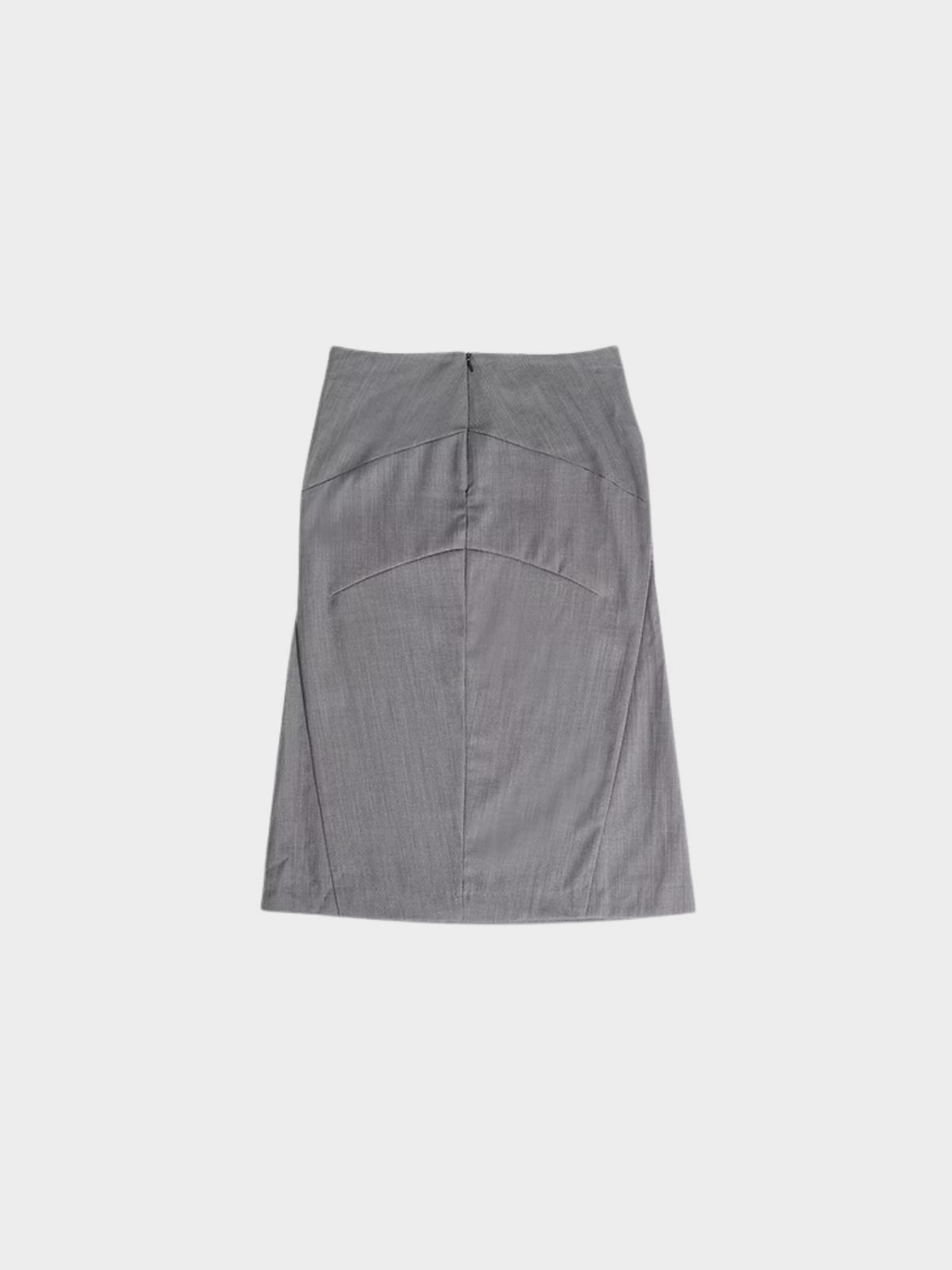 Alexander Mcqueen 1990s Grey Midi Skirt
