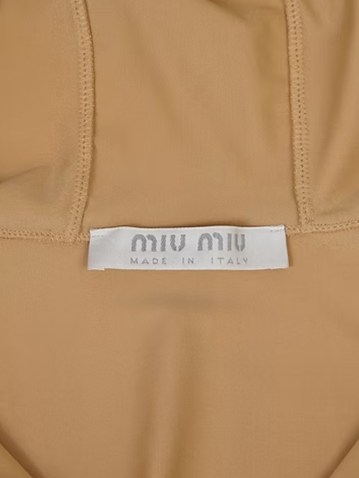 Miu Miu FW 1999 Tan Neoprene Hooded Top