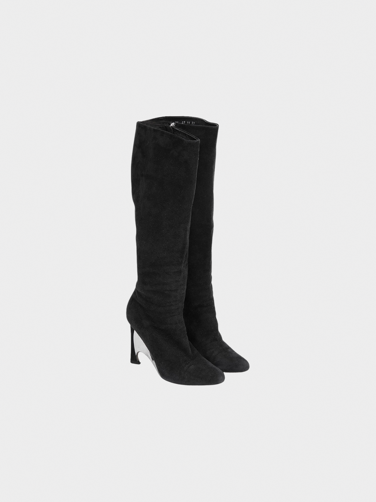 Christian Dior 2000s Black Suede Knee Boots