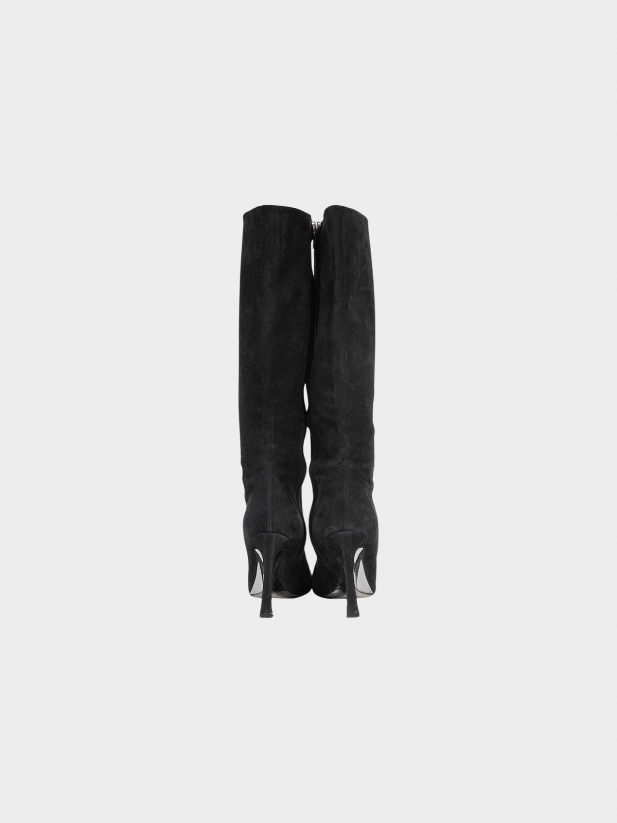 Christian Dior 2000s Black Suede Knee Boots
