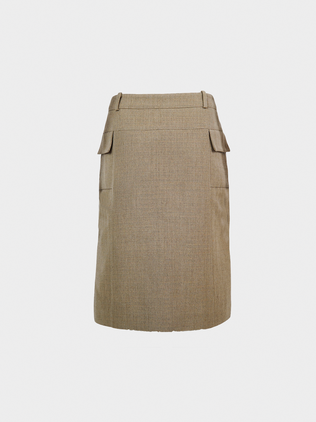 Miu Miu FW 1999 Brown Wool Midi Skirt