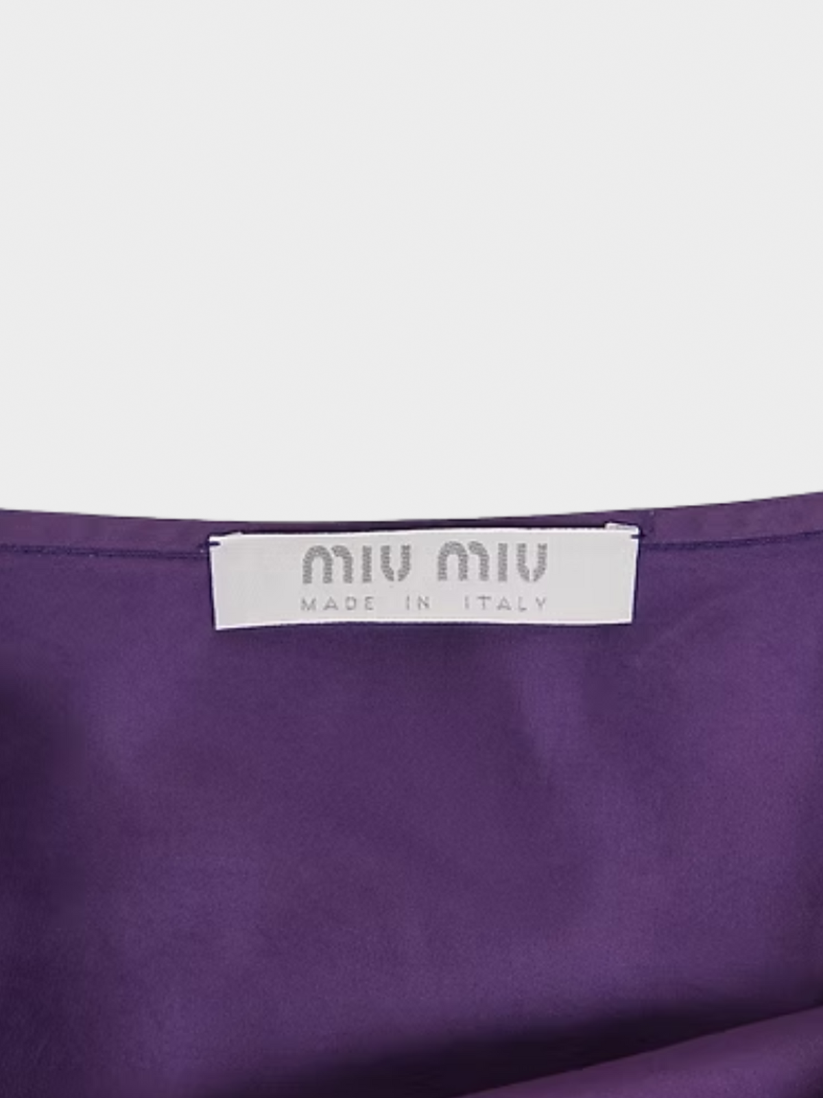 Miu Miu 1990s Deep Purple Midi Silk Skirt