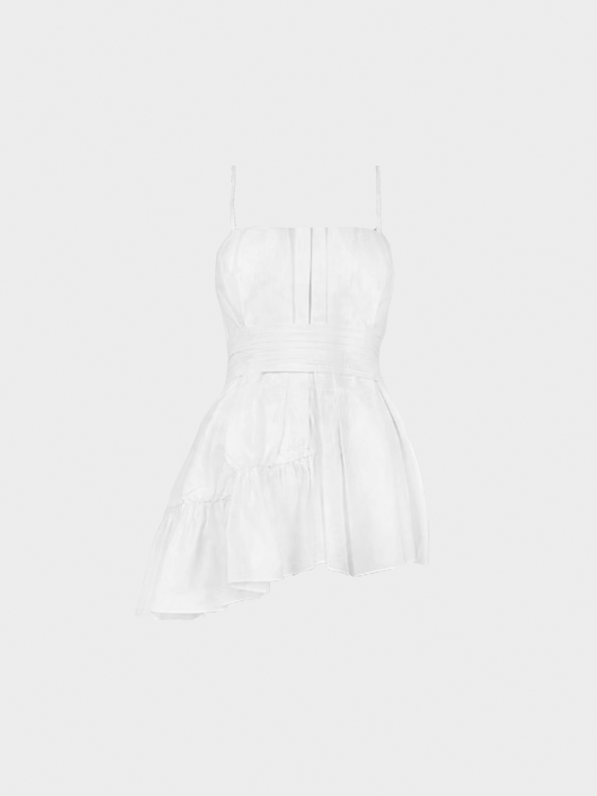 Miu Miu SS 2003 White Pleated Tank Top