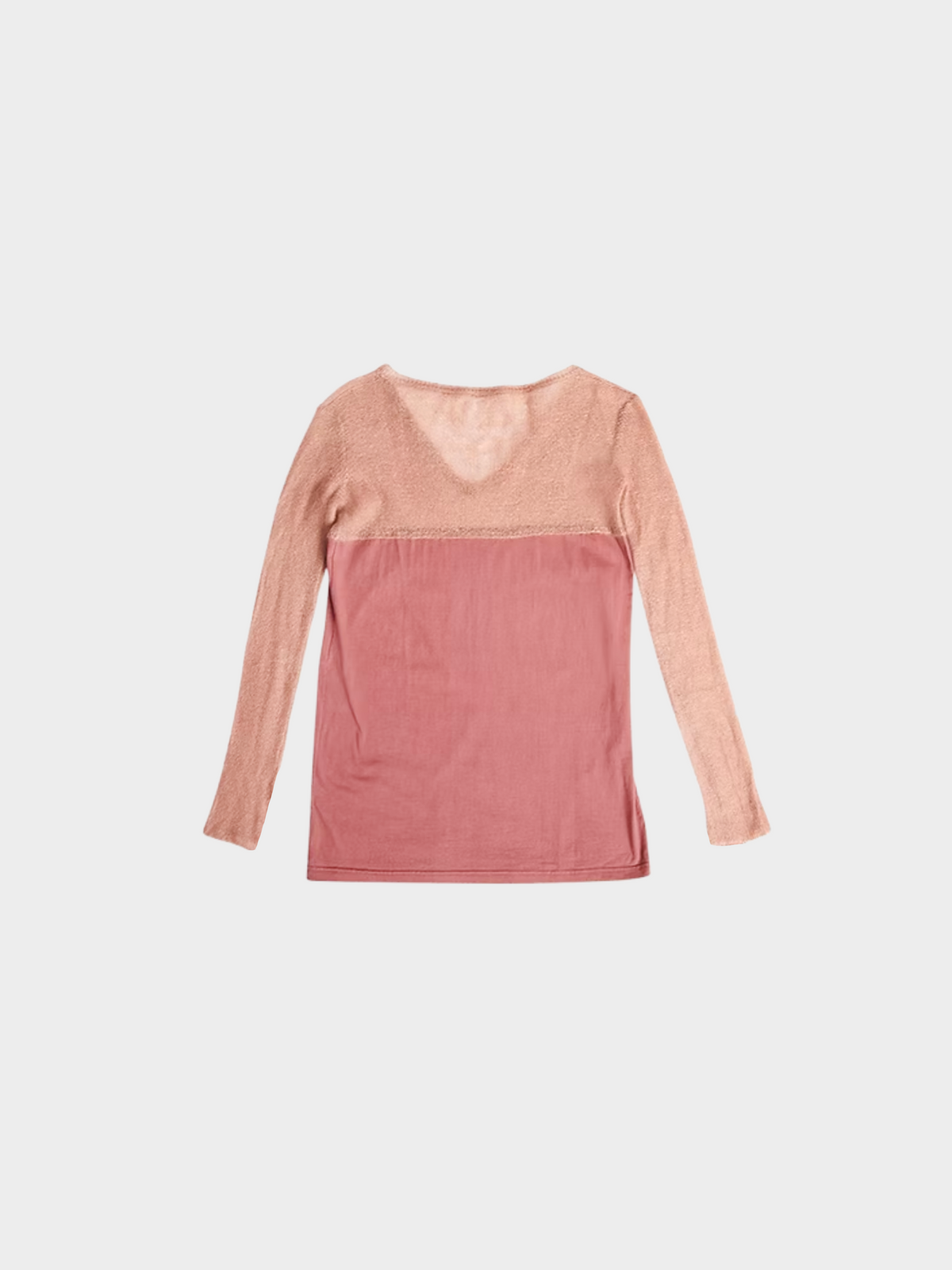 Miu Miu FW 2003 Pink Graphic Printed Mohair Long Sleeved Top