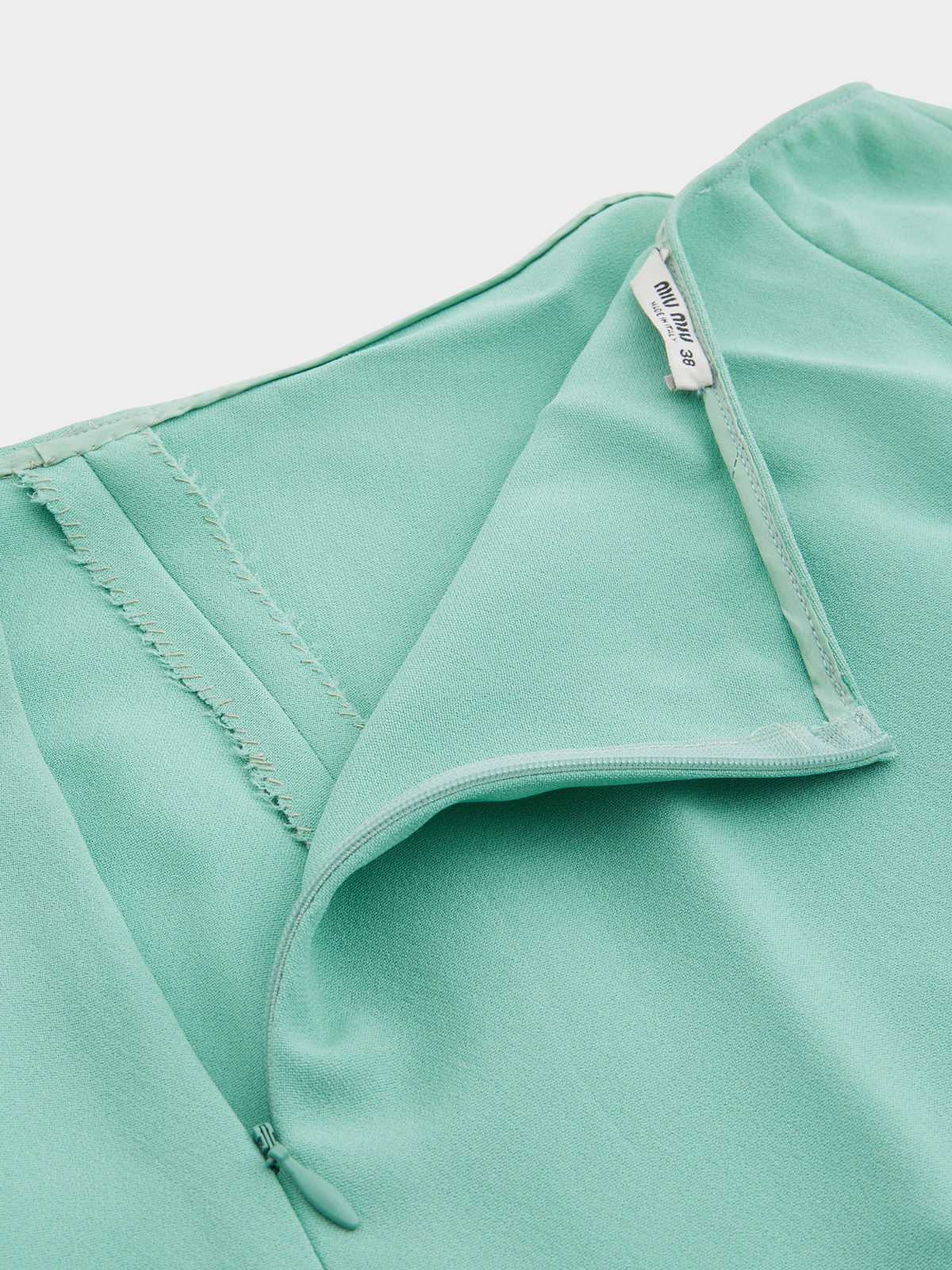 Miu Miu SS 2004 Mint Beaded Crewneck Top and Pencil Skirt Set