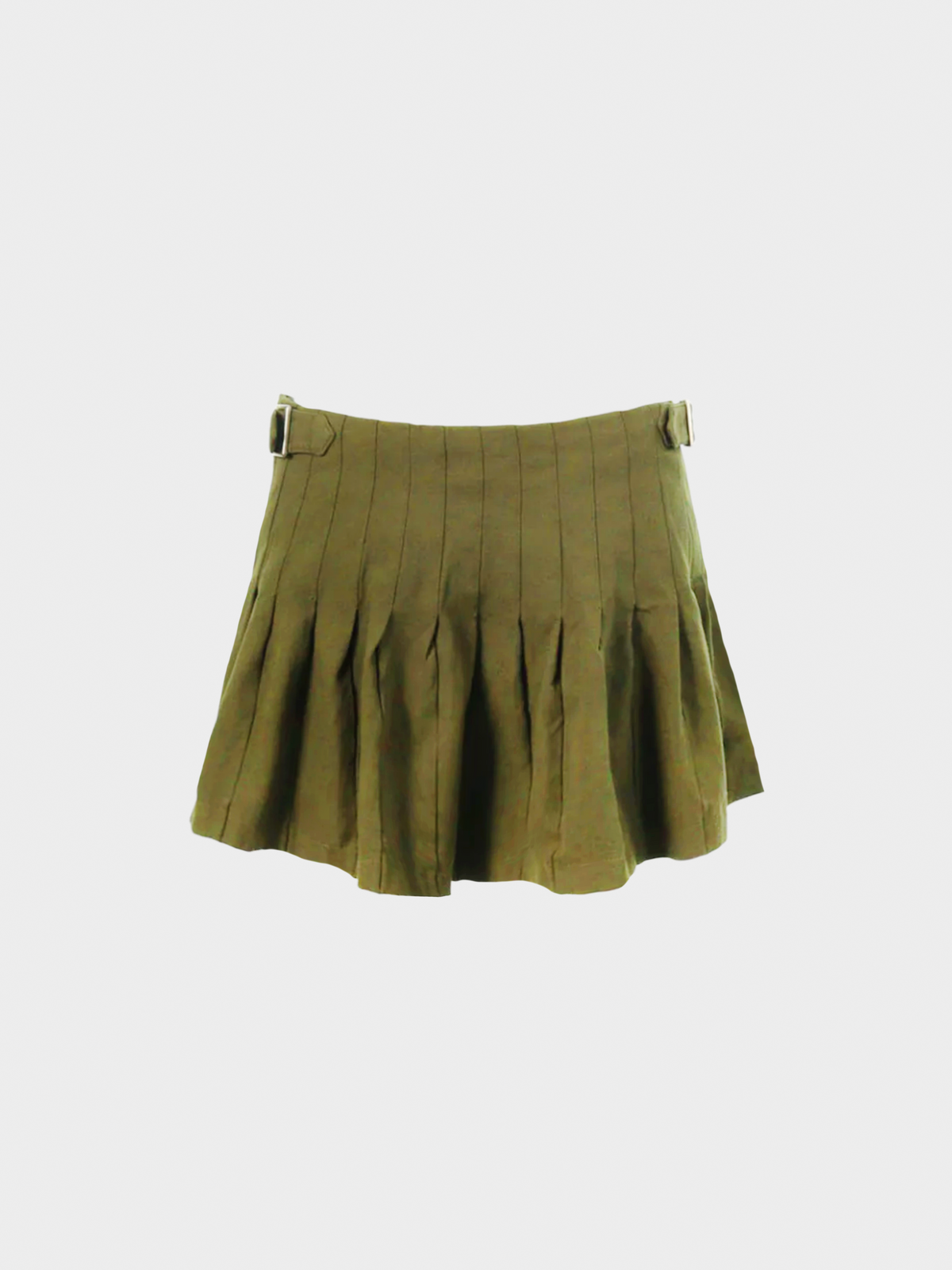 Comme des Garçons SS 2010 Olive Green Mini Pleated Skirt