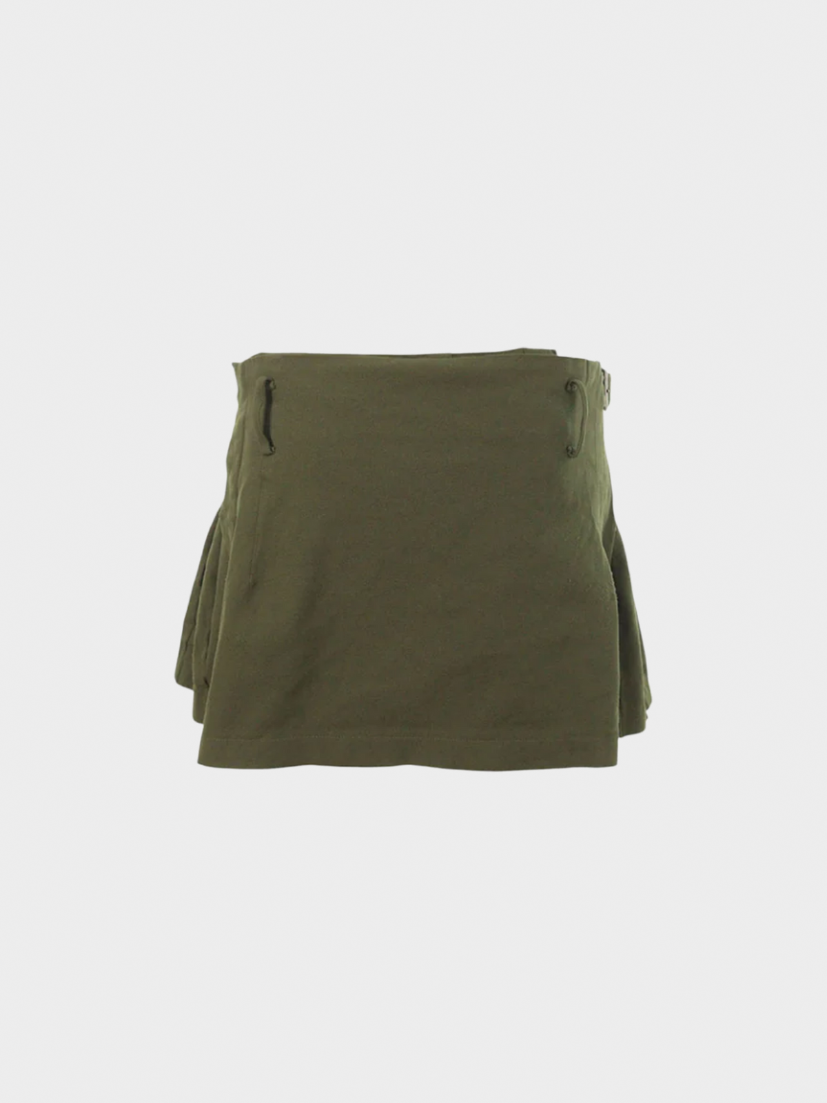 Comme des Garçons SS 2010 Olive Green Mini Pleated Skirt