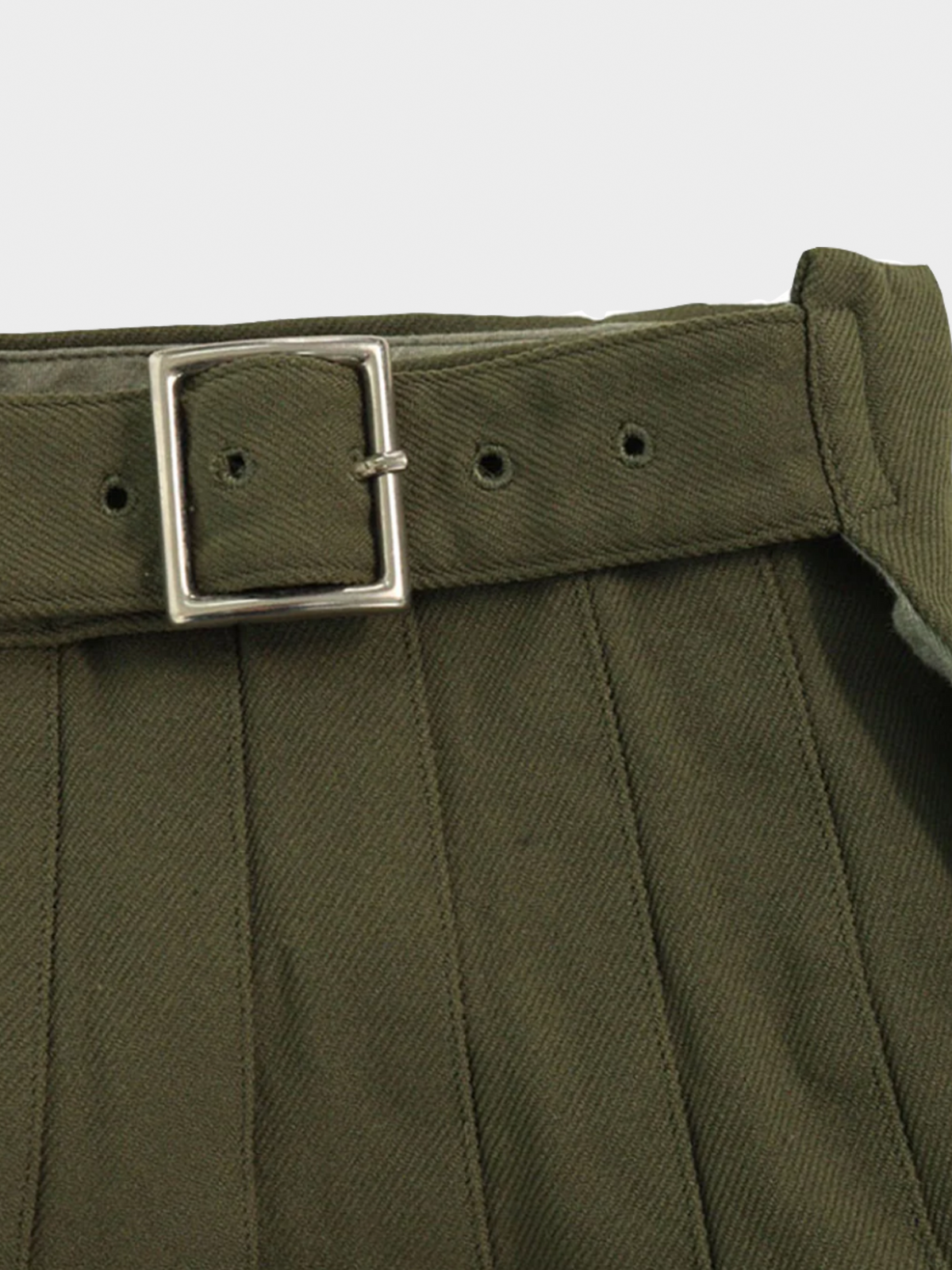 Comme des Garçons SS 2010 Olive Green Mini Pleated Skirt